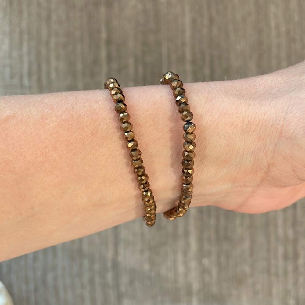 Beaded bracelets- bronze